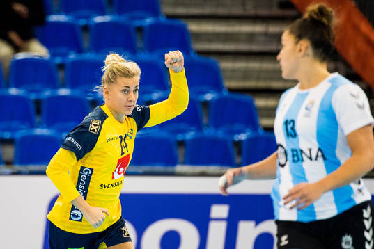 Nathalie Hagman of Sweden celebrates