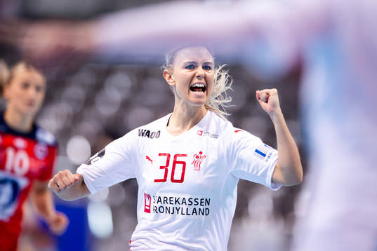 Freja Cohrt Kyndbøl of Denmark celebrates