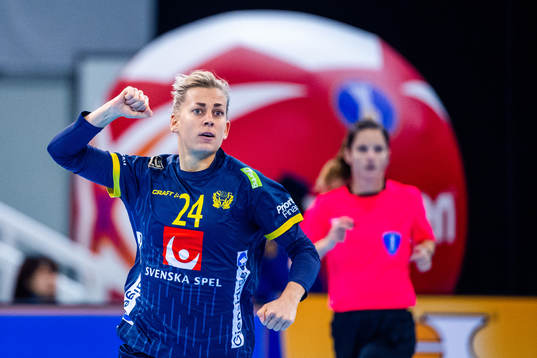 Nathalie Hagman of Sweden celebrates