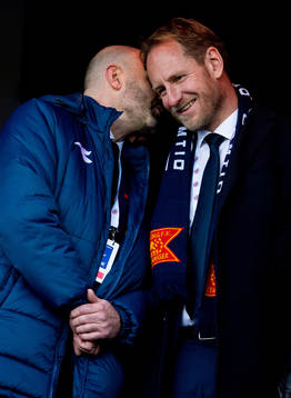 Stig Christiansen and Rune Bertelsen of Viking in the stands