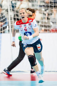 Heidi Løke of Norway celebrates