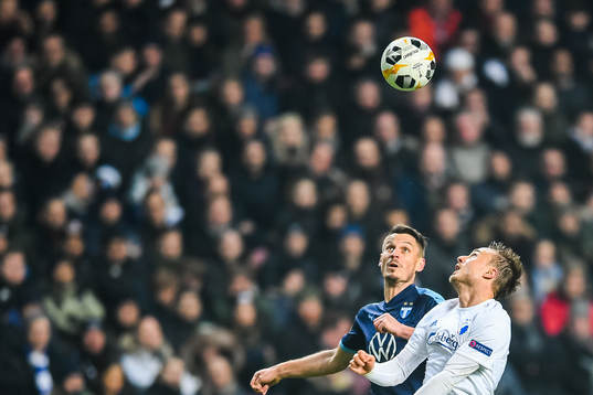 Markus Rosenberg of Malmö FF and Pierre Bengtsson of FC