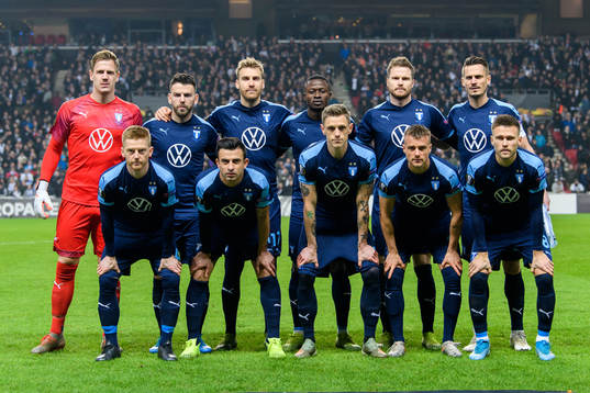 Goalkeeper Johan Dahlin, Erdal Rakip, Rasmus Bengtsson,