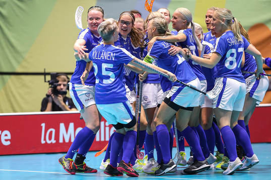 Players of Finland celebrates
