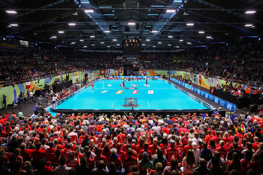 General view over the women’s World Floorball