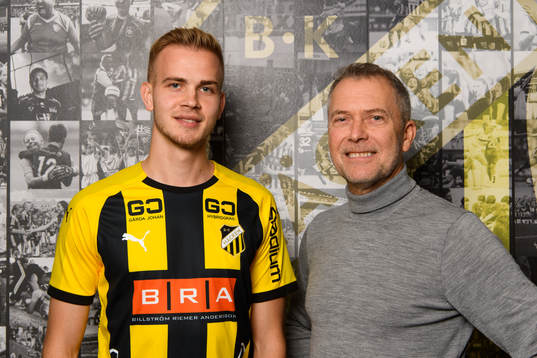 Häckens Jasse Tuominen och sportchef Sonny Karlsson