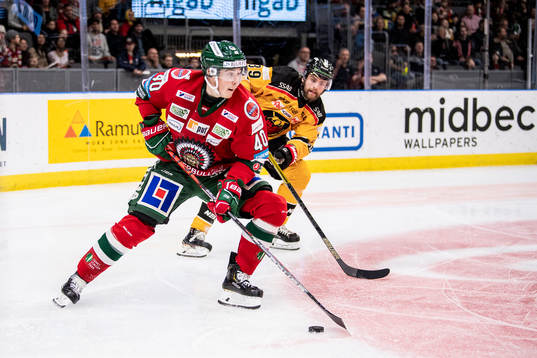 Frölundas Joel Mustonen och Luleås Pontus Själin
