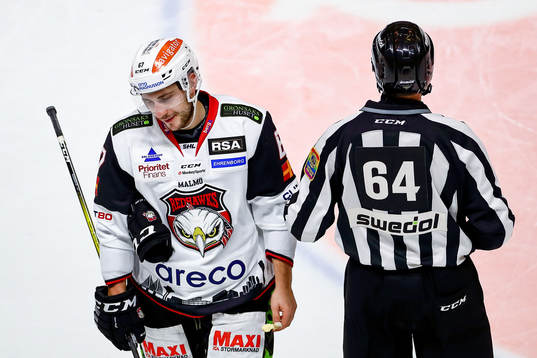 Malmö Redhawks Konstantin Komarek får utvisning 2 min +