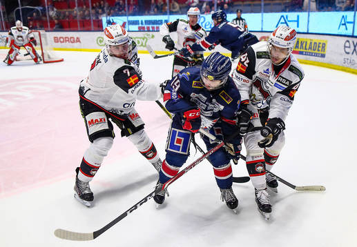 Malmö Redhawks Marcus Björk, Linköpings Joe Whitney och