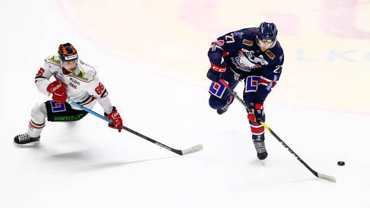 Örebros Mathias Bromé och Linköpings Dan Pettersson