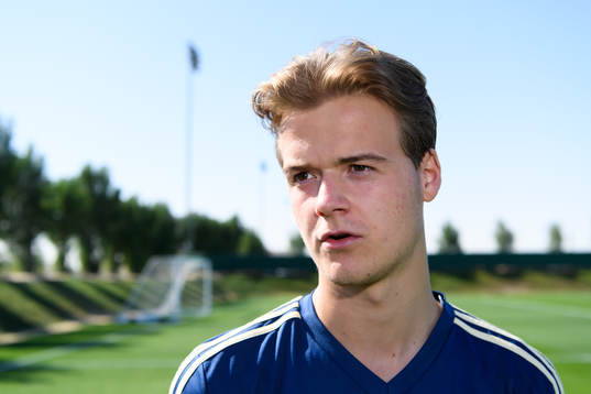 August Erlingmark is being interviewed