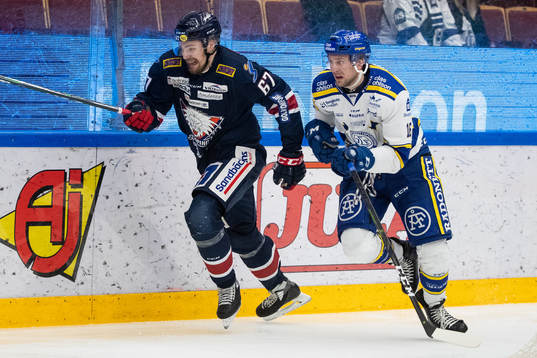 Linköpings Jarno Kärki och Leksands Daniel Gunnarsson