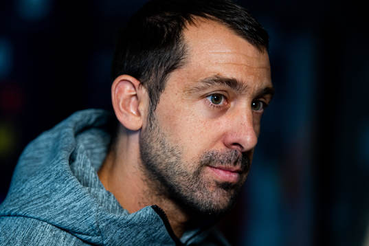 Michaël Guigou of France at a press event