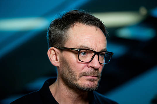 Christian Berge, head coach of Norway, at a press event