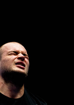 Paul Drux of Germany reacts