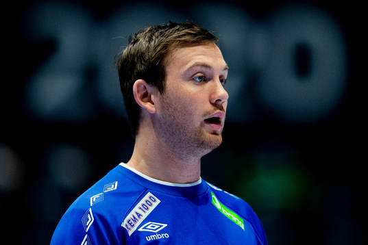 Sander Sagosen of Norway at a training session