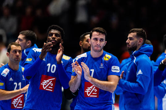 Romain Lagarde of France looks dejected