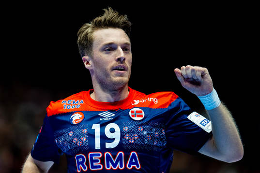 Kristian Bjørnsen of Norway celebrates