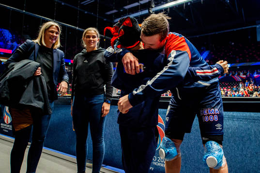 Sander Sagosen of Norway with his brother Ciljan and sister