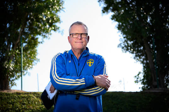 Head coach Janne Andersson poses for a portrait
