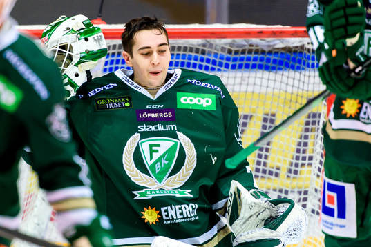 Färjestads målvakt Arvid Holm