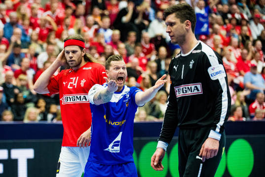 Arnor Tor Gunnarsson of Iceland reacts