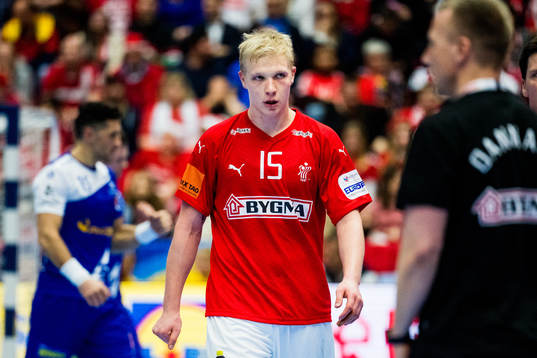 Magnus Saugstrup Jensen of Denmark looks dejected