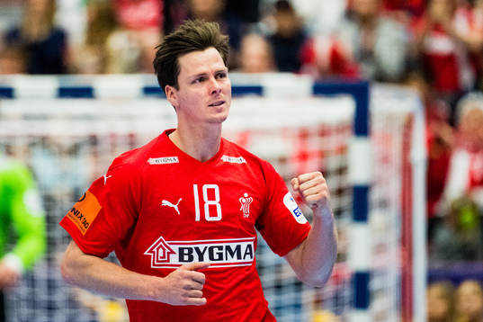 Hans Lindberg of Denmark celebrates