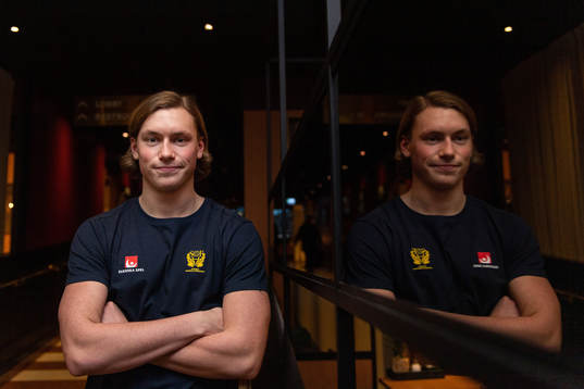 Valter Chrintz of Sweden poses for a portrait at a press