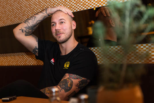 Andreas Nilsson of Sweden at a press event