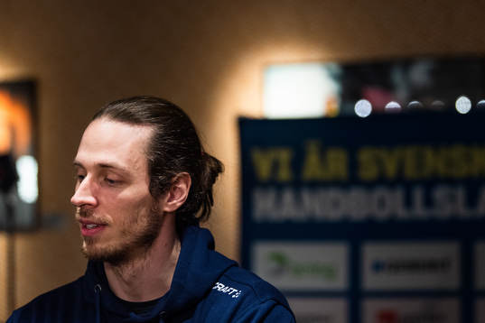 Kim Ekdahl Du Rietz of Sweden at a press event