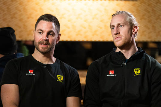 Goalkeeper Andreas Palicka and goalkeeper Mikael Appelgren