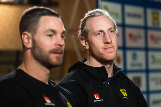 Goalkeeper Andreas Palicka and goalkeeper Mikael Appelgren