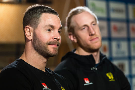 Goalkeeper Andreas Palicka and goalkeeper Mikael Appelgren