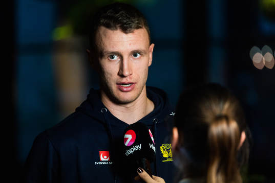 Philip Henningsson of Sweden at a press event