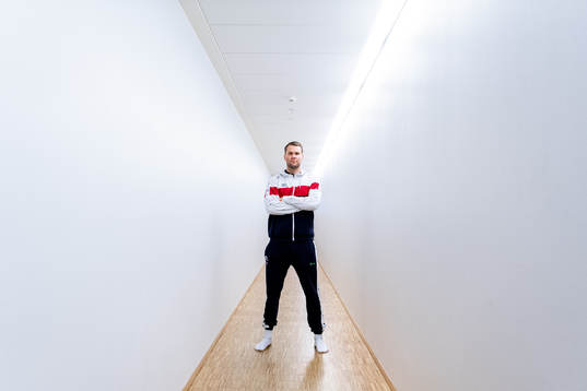 Petter Øverby of Norway poses for a portrait at a press