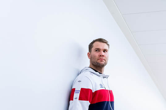 Petter Øverby of Norway poses for a portrait at a press