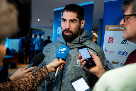 Nikola Karabatic of France at a press event