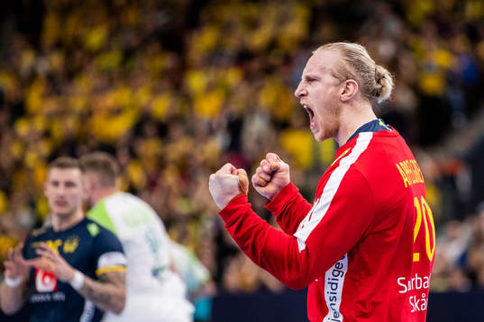goalkeeper Mikael Appelgren of Sweden  celebrates
