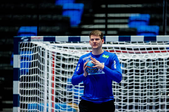 Goalkeeper Torbjørn Bergerud of Norway at a training