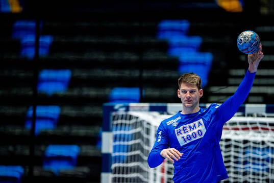 Goalkeeper Torbjørn Bergerud of Norway at a training