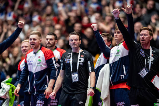 Christian Berge, head coach of Norway, celebrate