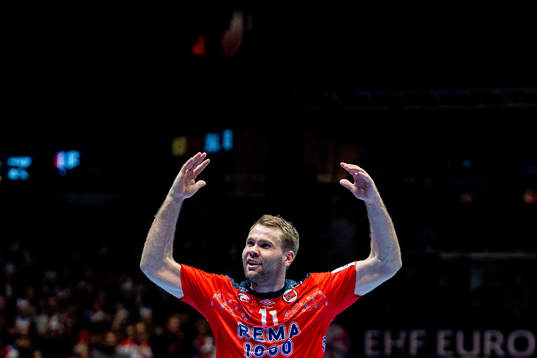 Petter Øverby of Norway celebrates