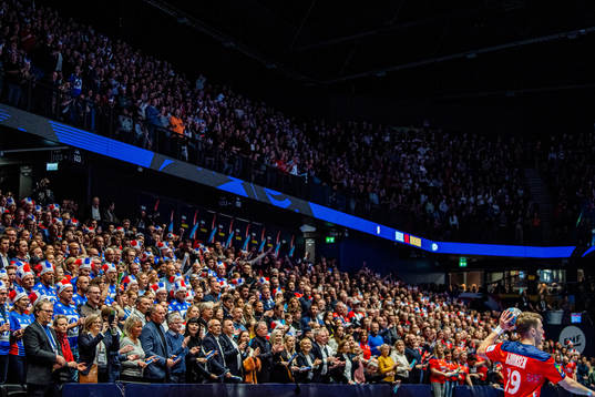 Spectators look