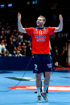 Petter Øverby of Norway celebrates