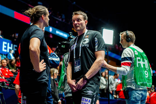 Kent Robin Tønnesen and Christian Berge, head coach of