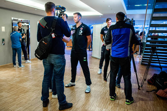 Harald Reinkind of Norway at a press event