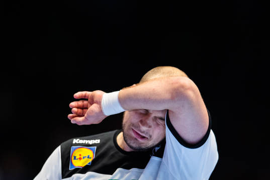 Paul Drux of Germany looks dejected