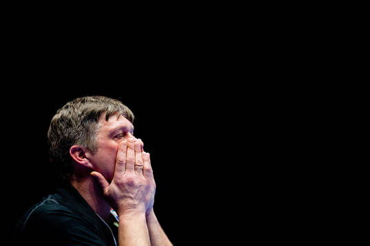 Armands Uscins, head coach of Latvia, looks dejected