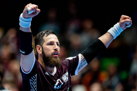 Ingars Dude of Latvia celebrates
